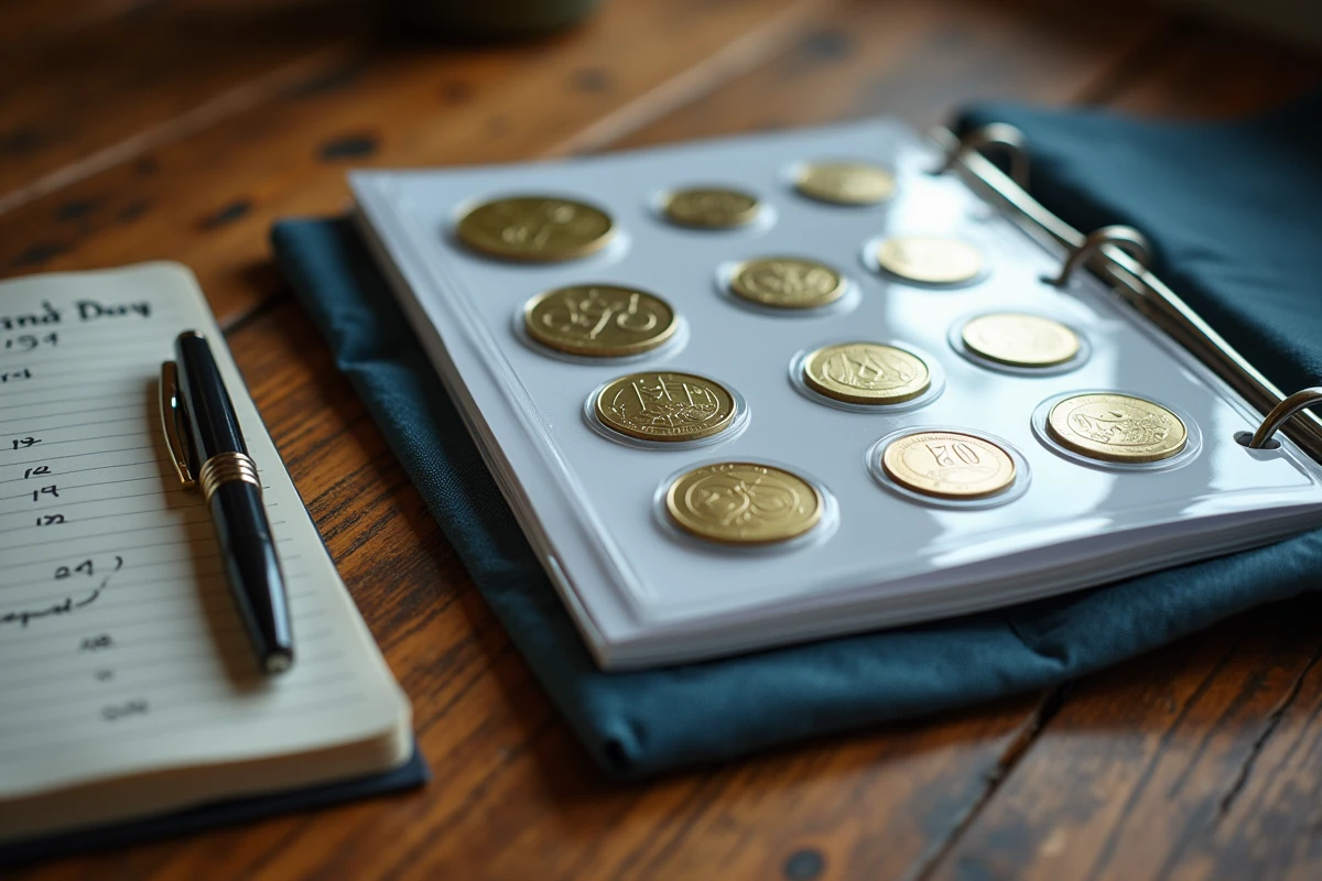 Collection de pièces de 2 euros Jeux Olympiques 2026 présentées dans un classeur numismatique avec carnet de cotation