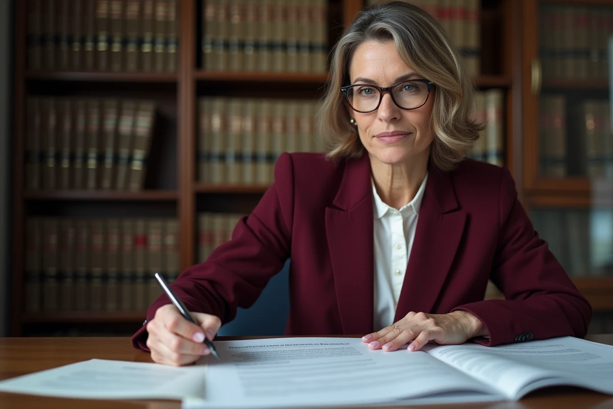 Une juriste analyse les textes législatifs encadrant l'assurance emprunteur dans un bureau professionnel